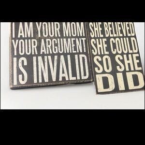 Inspirational Wooden Box Painted Quotes Mom Woman Home Decor Primitive Desk Lot